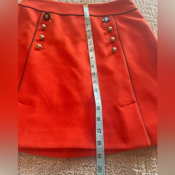 Anthropologie Leifsdottir Regatta Orange A-Line Short Skirt, Retro, Size 6 - Picture 10 of 14